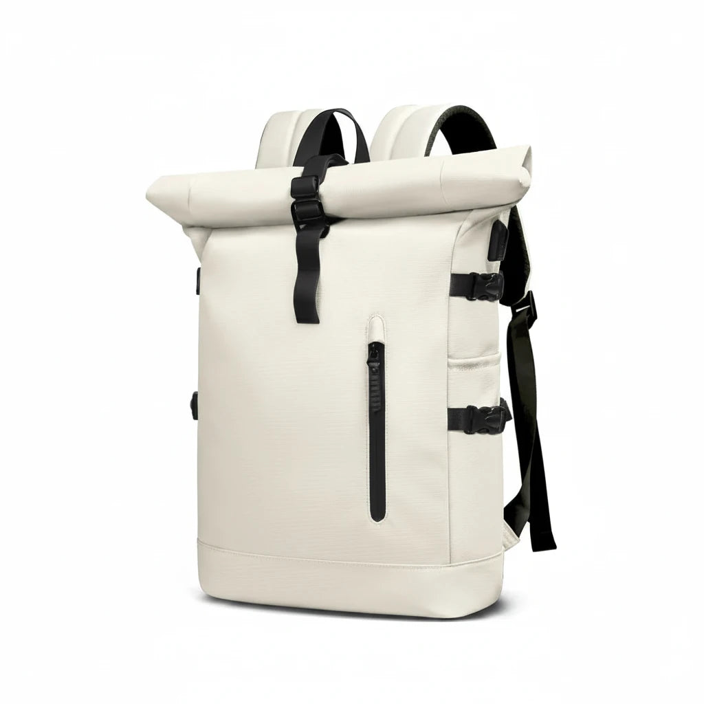 Sunlux Collective Roll-Top Backpack – Sleek Waterproof Laptop Carry for Modern Living