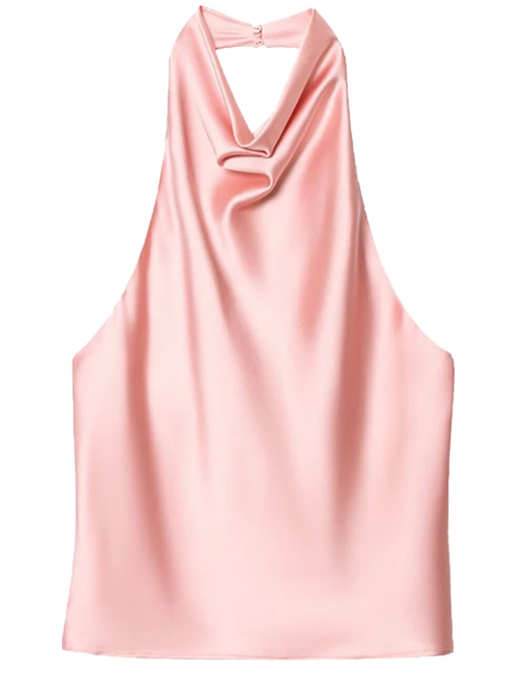The Satin Halter Vest