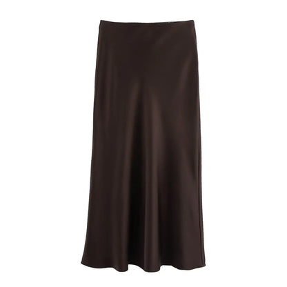 Luxe Satin High Waist Maxi Skirt
