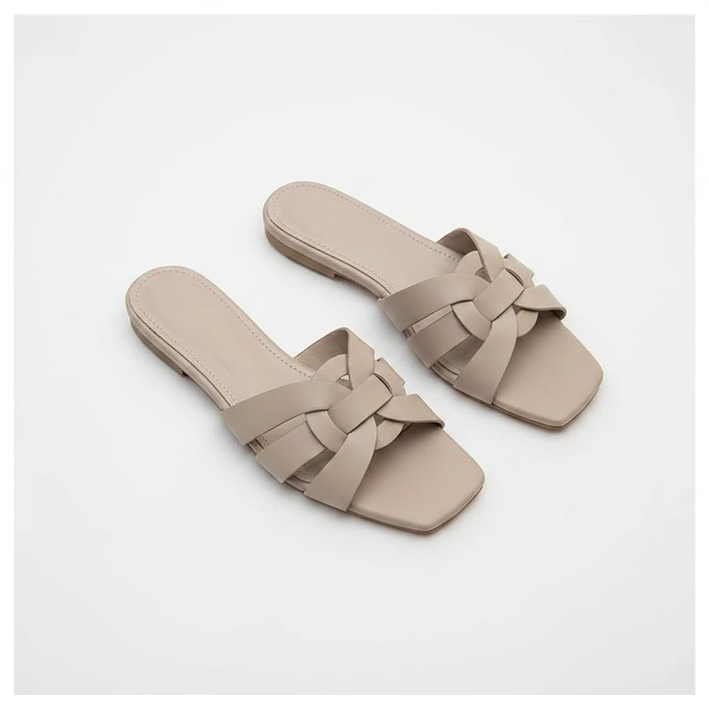 SunLux Leather Slippers For Women