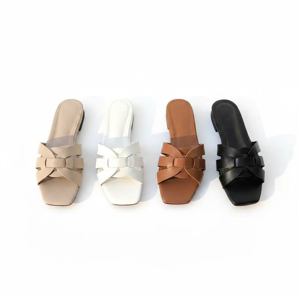 SunLux Leather Slippers For Women