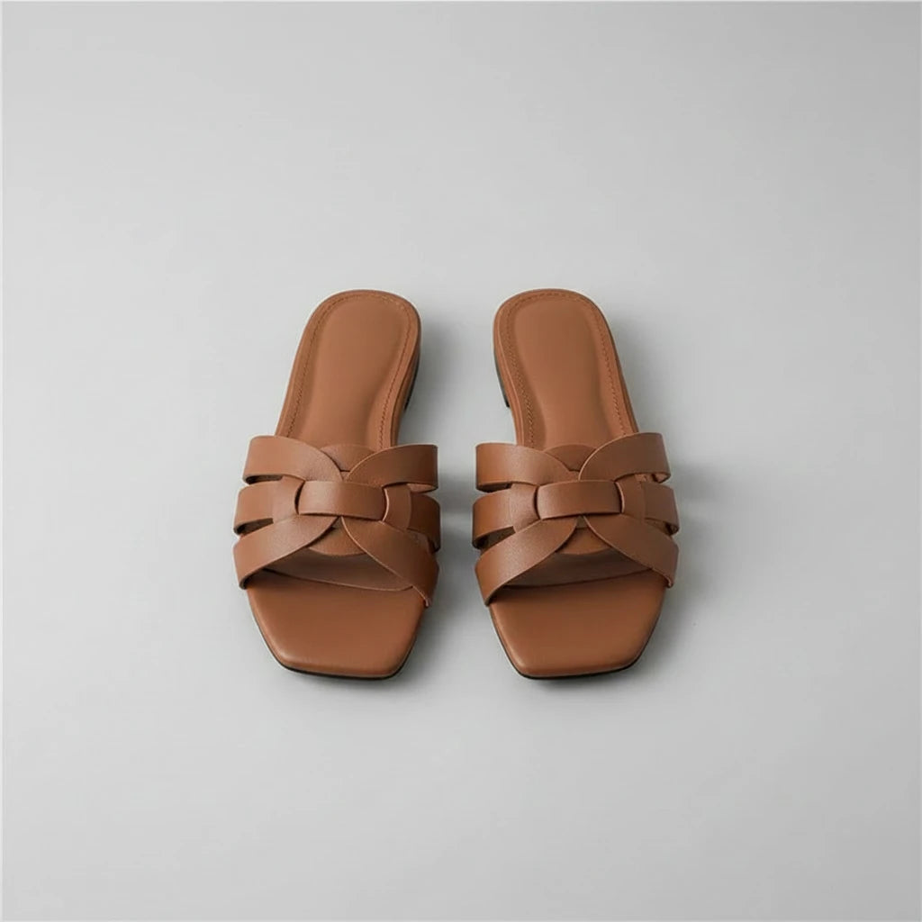 SunLux Leather Slippers For Women