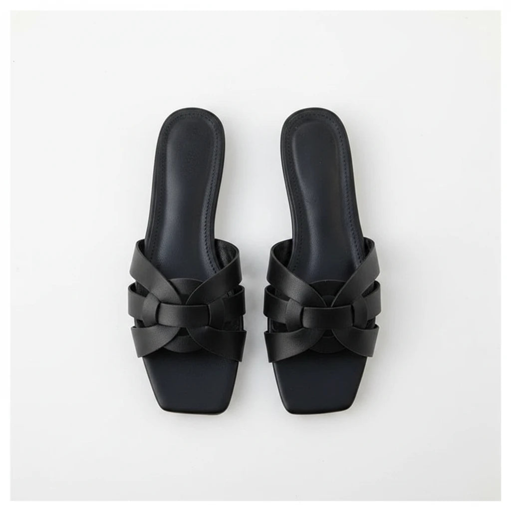 SunLux Leather Slippers For Women