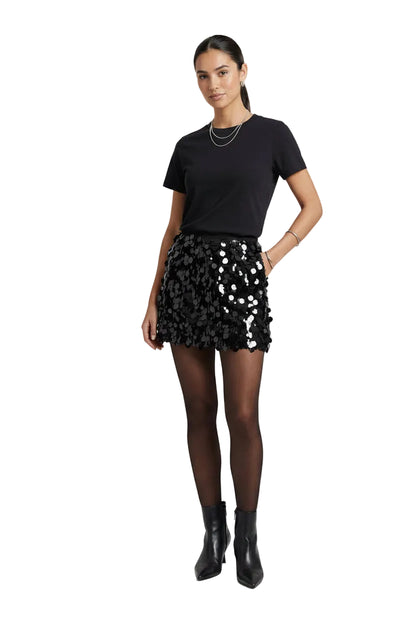 Sequin High-Waist Mini Skirt