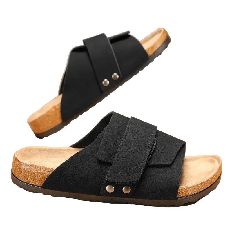 The Cork Suede Slide