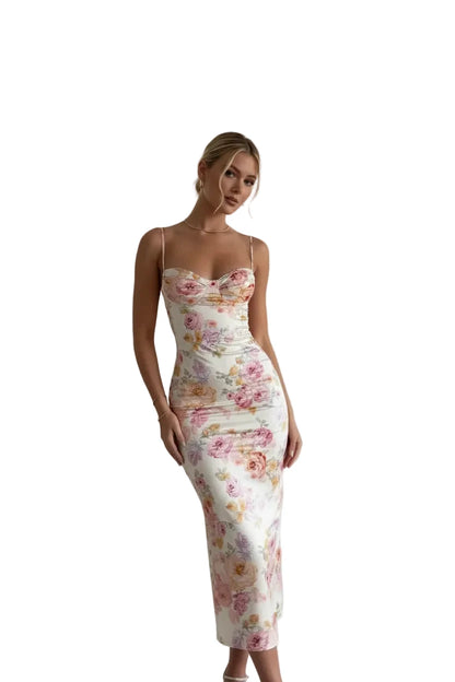 Sunlit Bloom Floral Maxi Dress