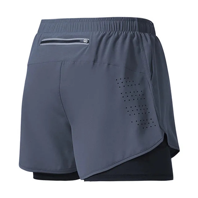 Men's Double-Layer Running Shorts – Premium Quick-Dry