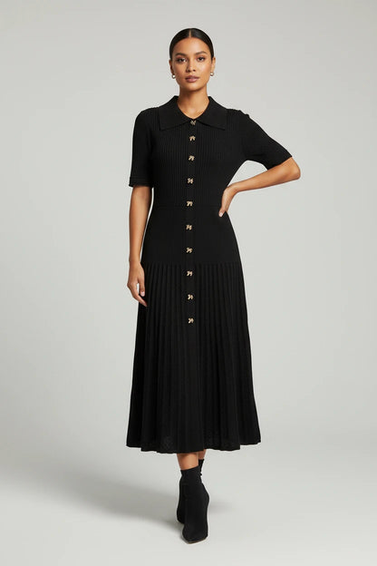 The Knit Shirt Maxi Dress