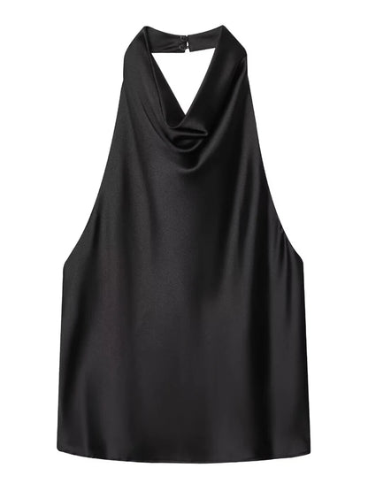 The Satin Halter Vest