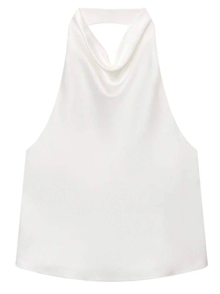 The Satin Halter Vest