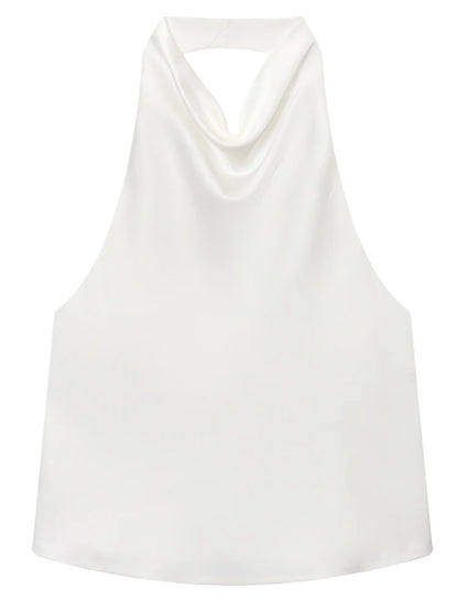 The Satin Halter Vest