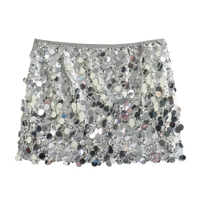 Sequin High-Waist Mini Skirt