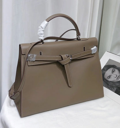 Premium Cowhide Leather Handbag – Quiet Luxury Icon Bag