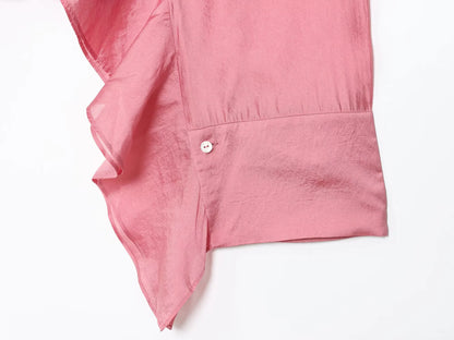 The Silk Gentle Ruffle Blouse