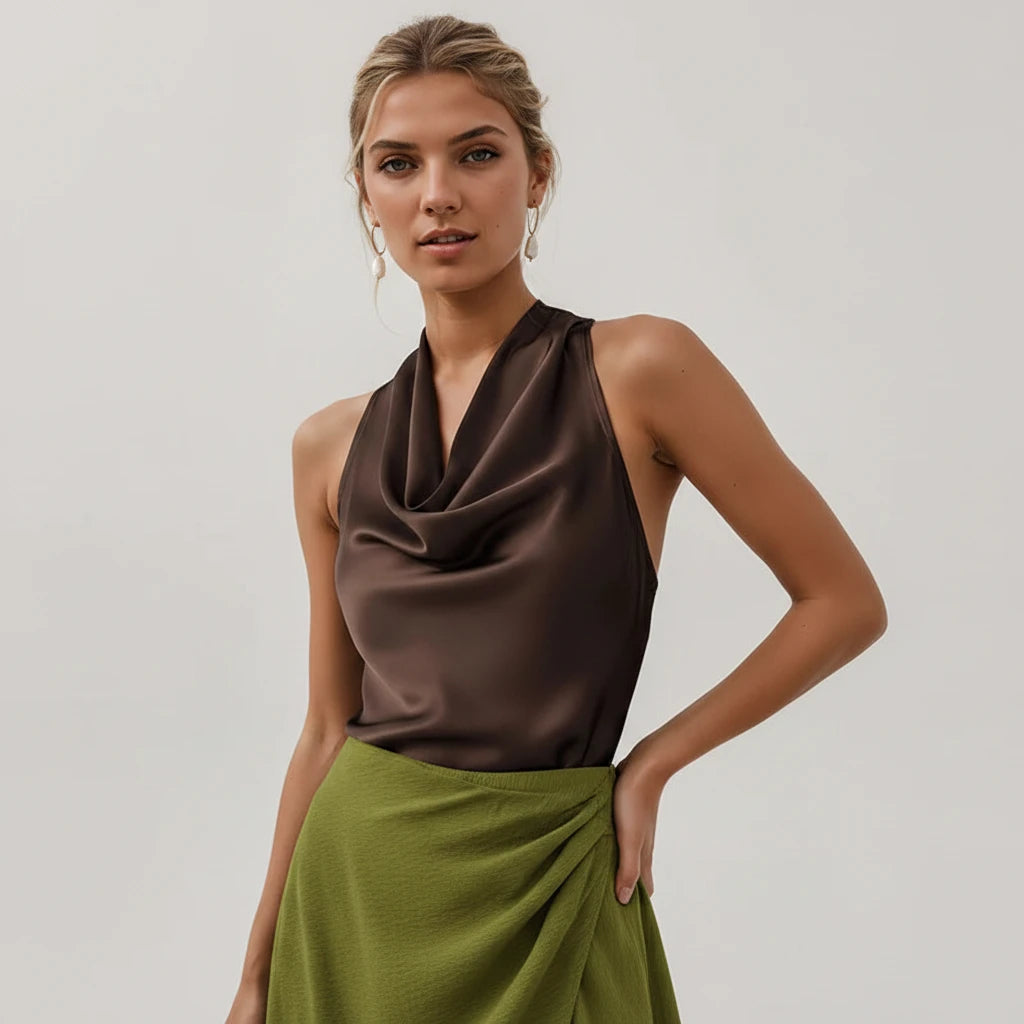 The Satin Halter Vest
