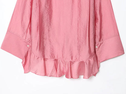 The Silk Gentle Ruffle Blouse