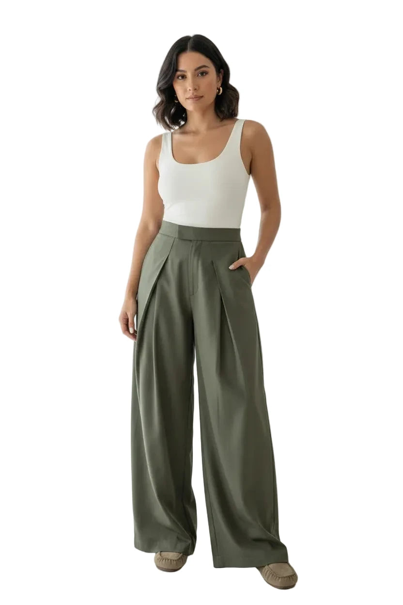Soft Drape Pleated Pants