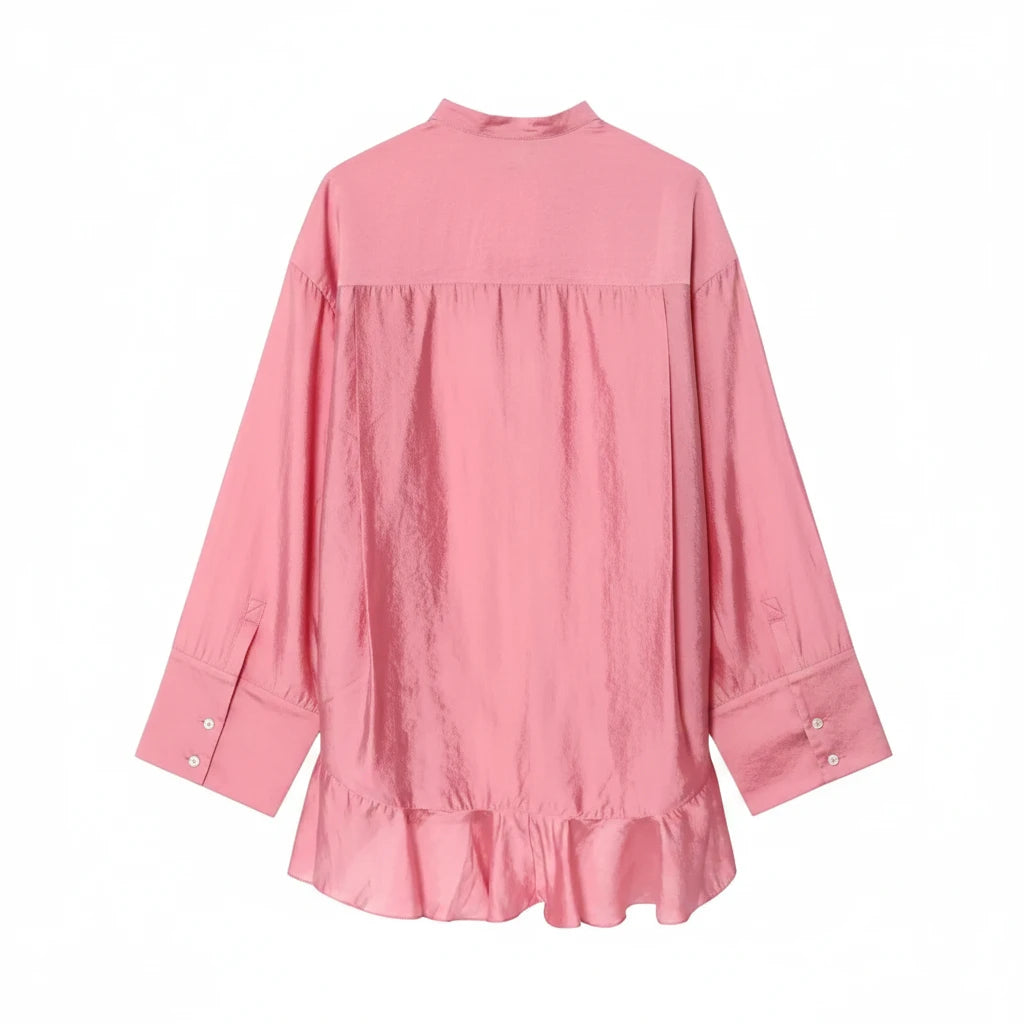 The Silk Gentle Ruffle Blouse
