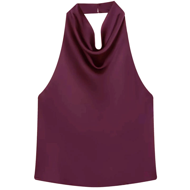 The Satin Halter Vest