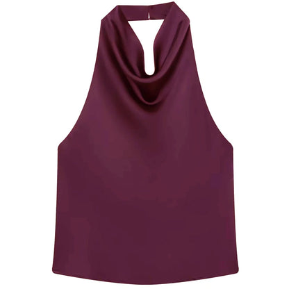 The Satin Halter Vest