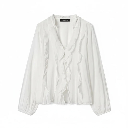 The Lantern Sleeve Chiffon Blouse