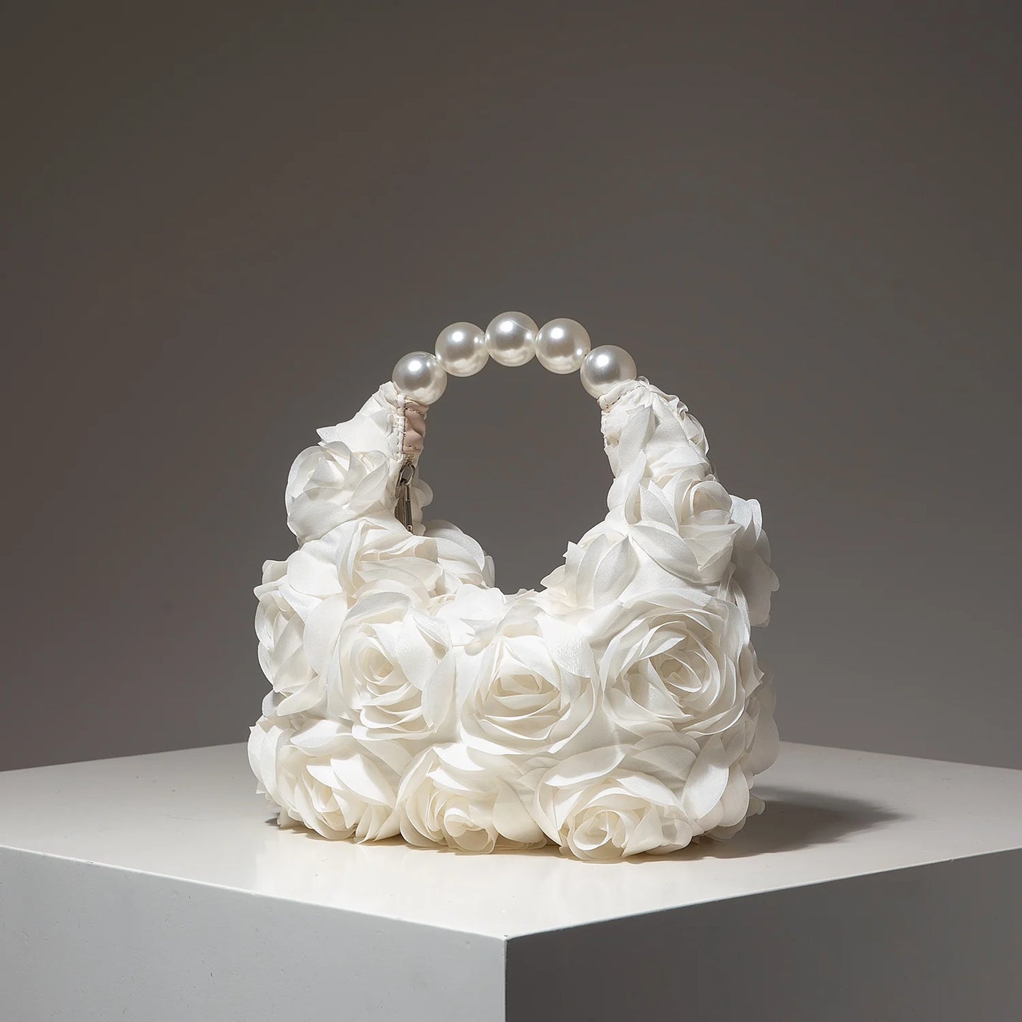 Sunlux Collective Floral Pearl Half-Moon Bag