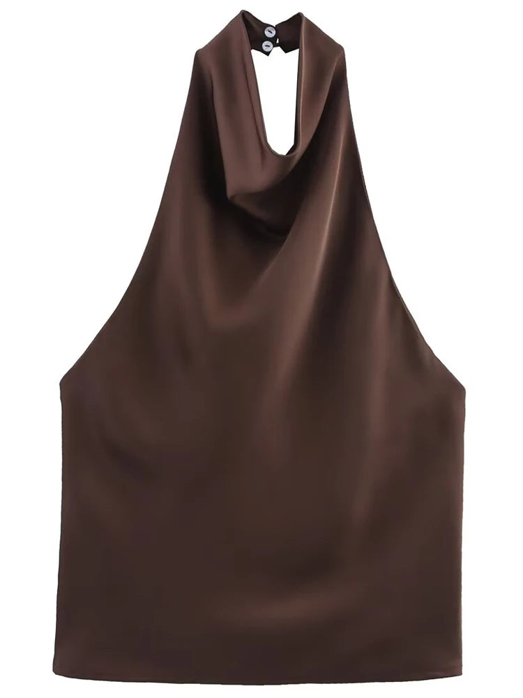 The Satin Halter Vest