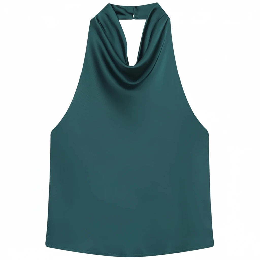 The Satin Halter Vest