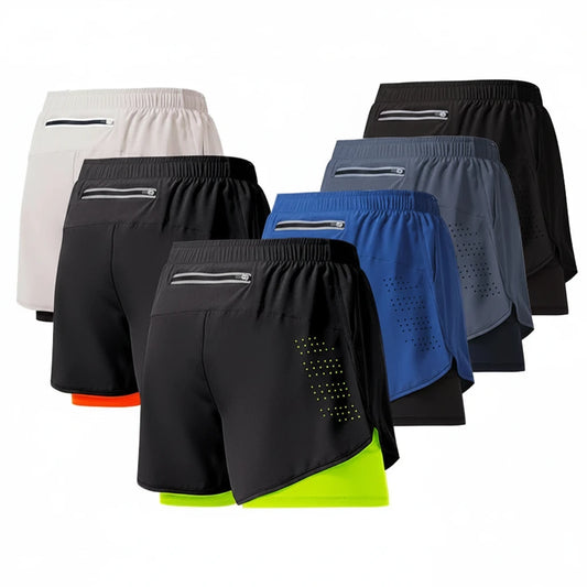 Men's Double-Layer Running Shorts – Premium Quick-Dry