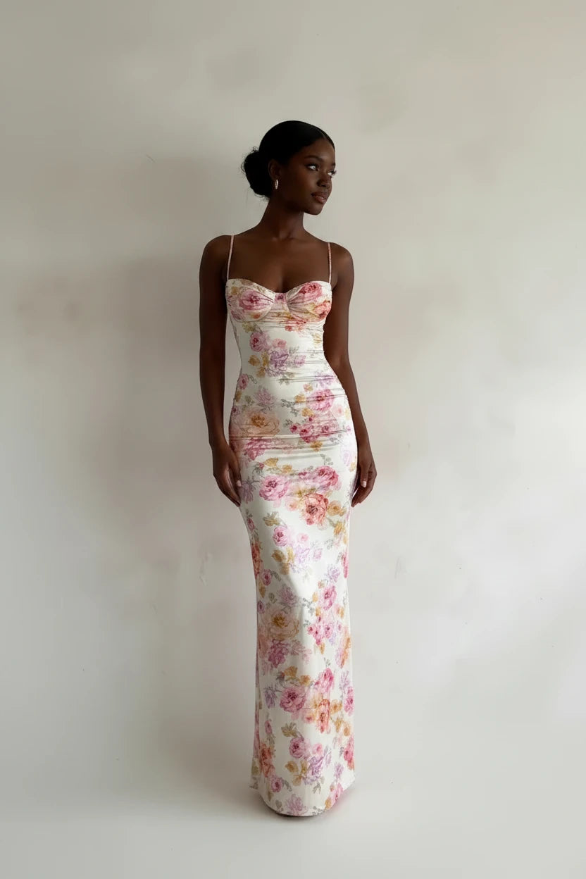 Sunlit Bloom Floral Maxi Dress