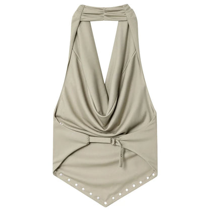 The Riveted Halter Crop Top