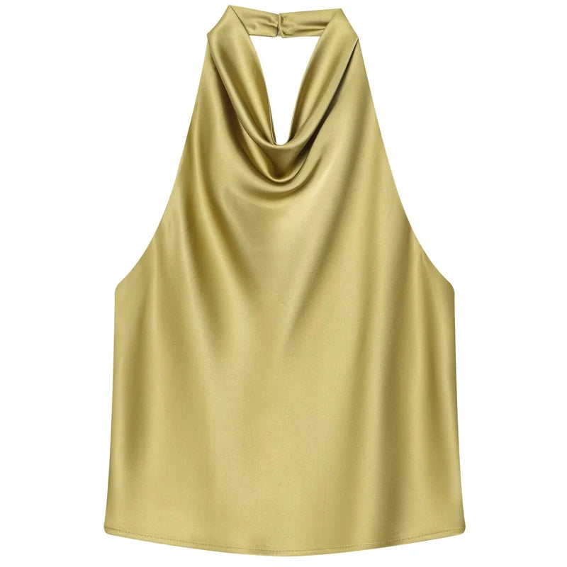 The Satin Halter Vest