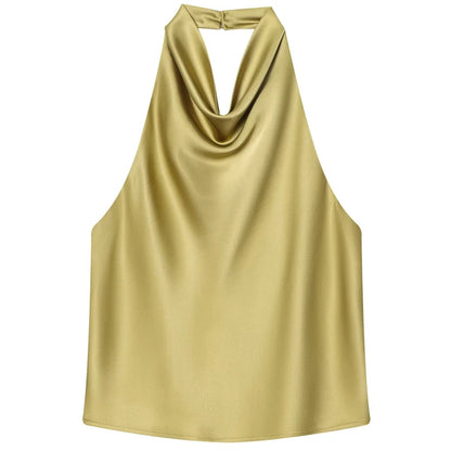 The Satin Halter Vest