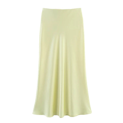 Luxe Satin High Waist Maxi Skirt