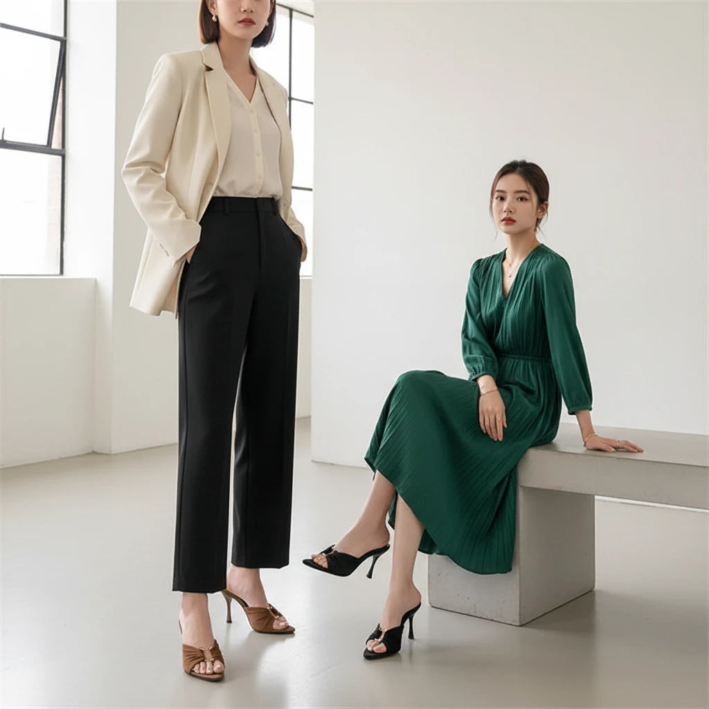 Silk Strap Stiletto Mules