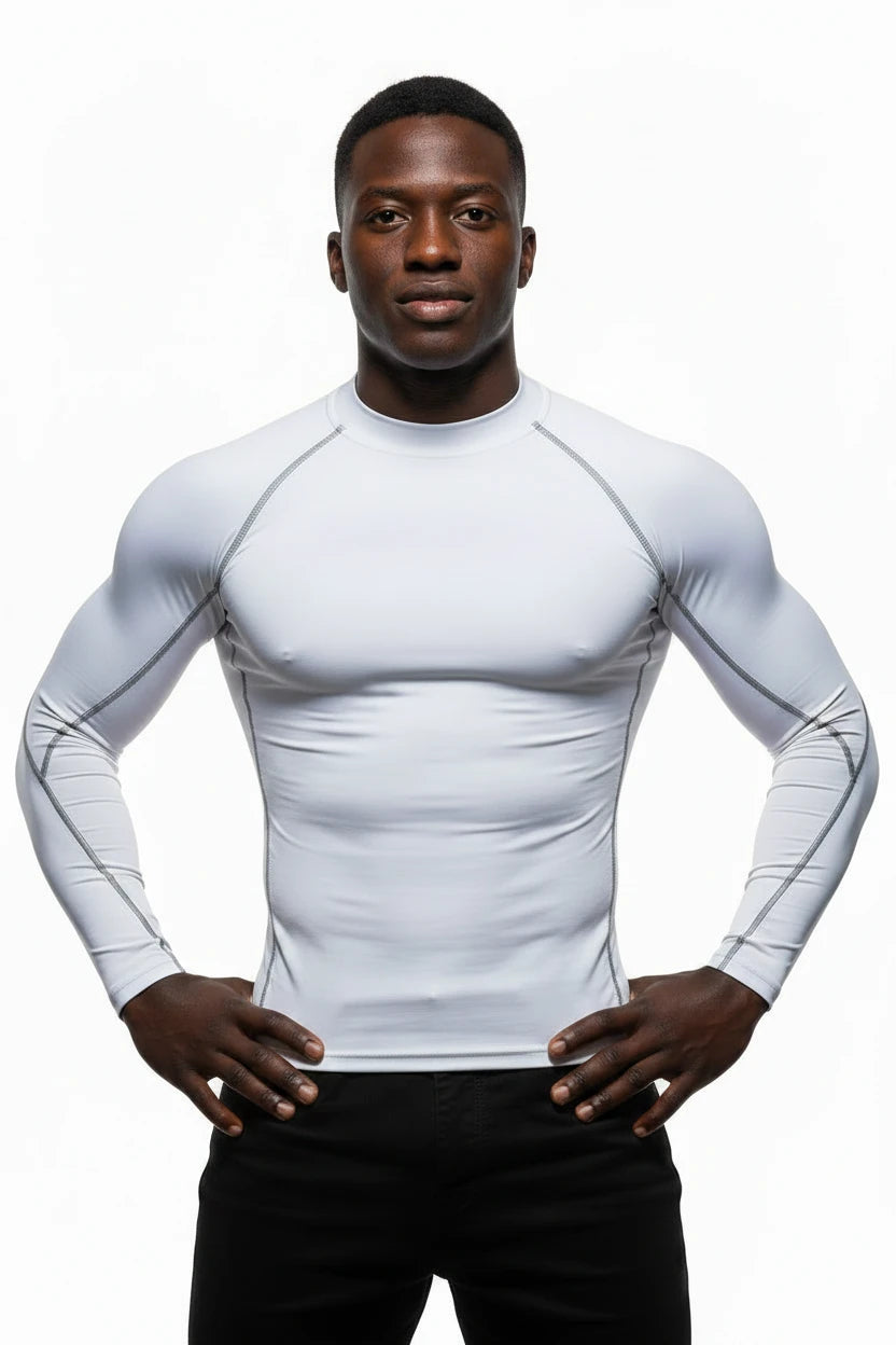 Men's Long Sleeve Compression Tee – Quick-Dry Performance Fit