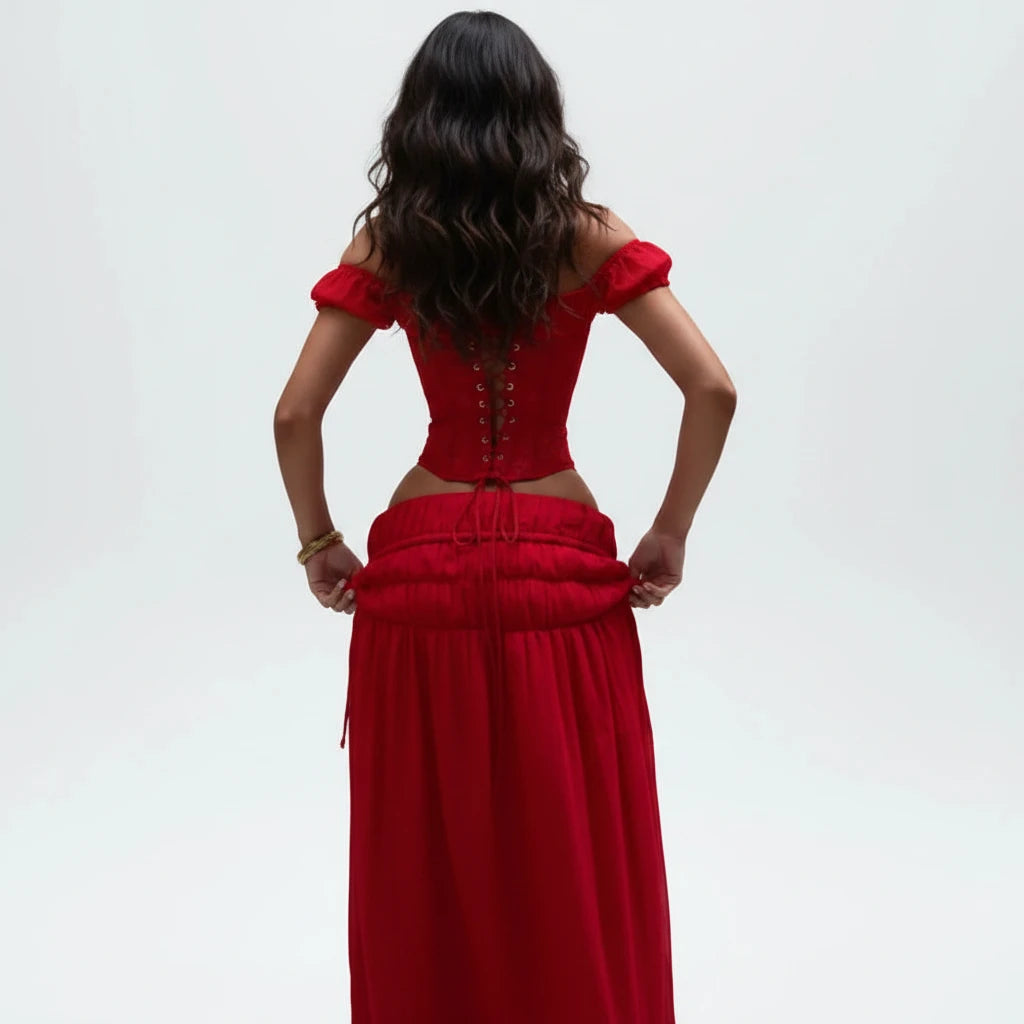 The Scarlet Boho Set