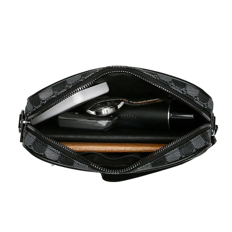 Men’s Business Crossbody Bag-Sleek Leather Satchel