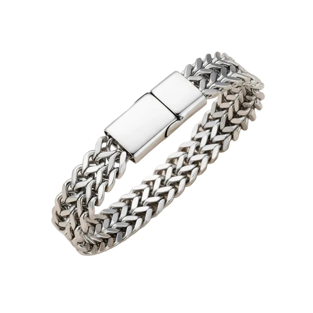 Magnetic Lock Stainless Steel Chain Bracelet