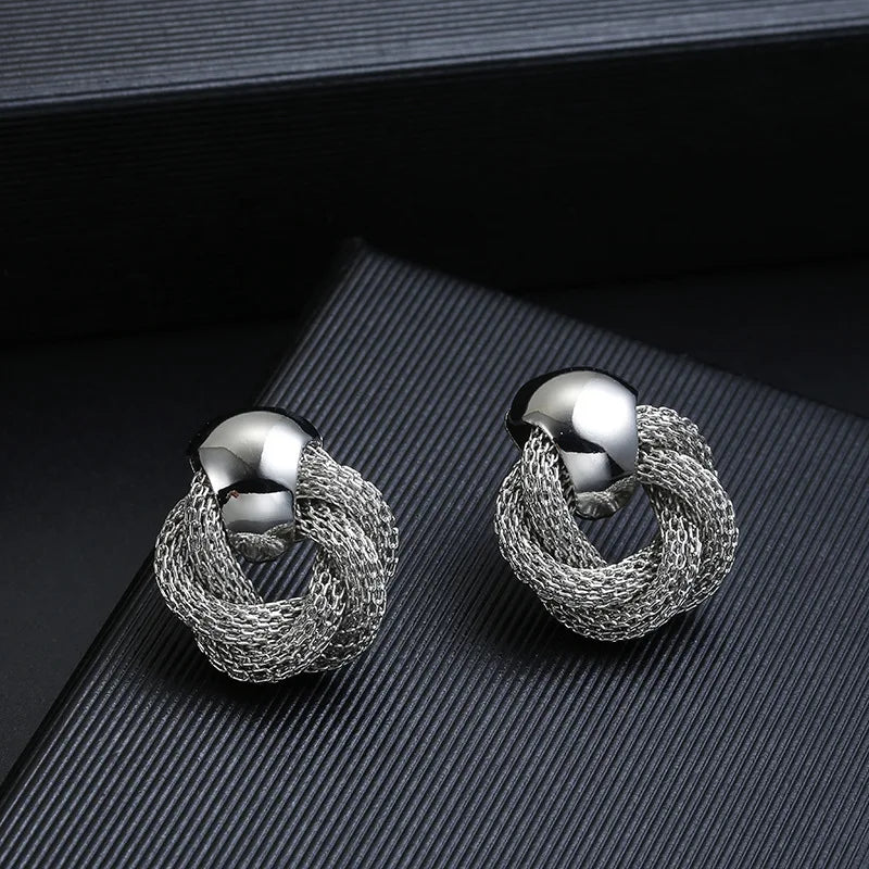 The Twisted Circle Drop Earrings