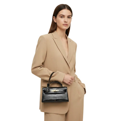 Structured Mini  Leather Handbag – Modern Minimalist Everyday Bag
