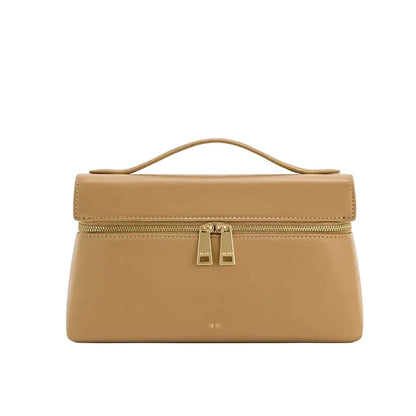 Modern Lunchbox Style PU Clutch Bag - Structured Mini Handbag