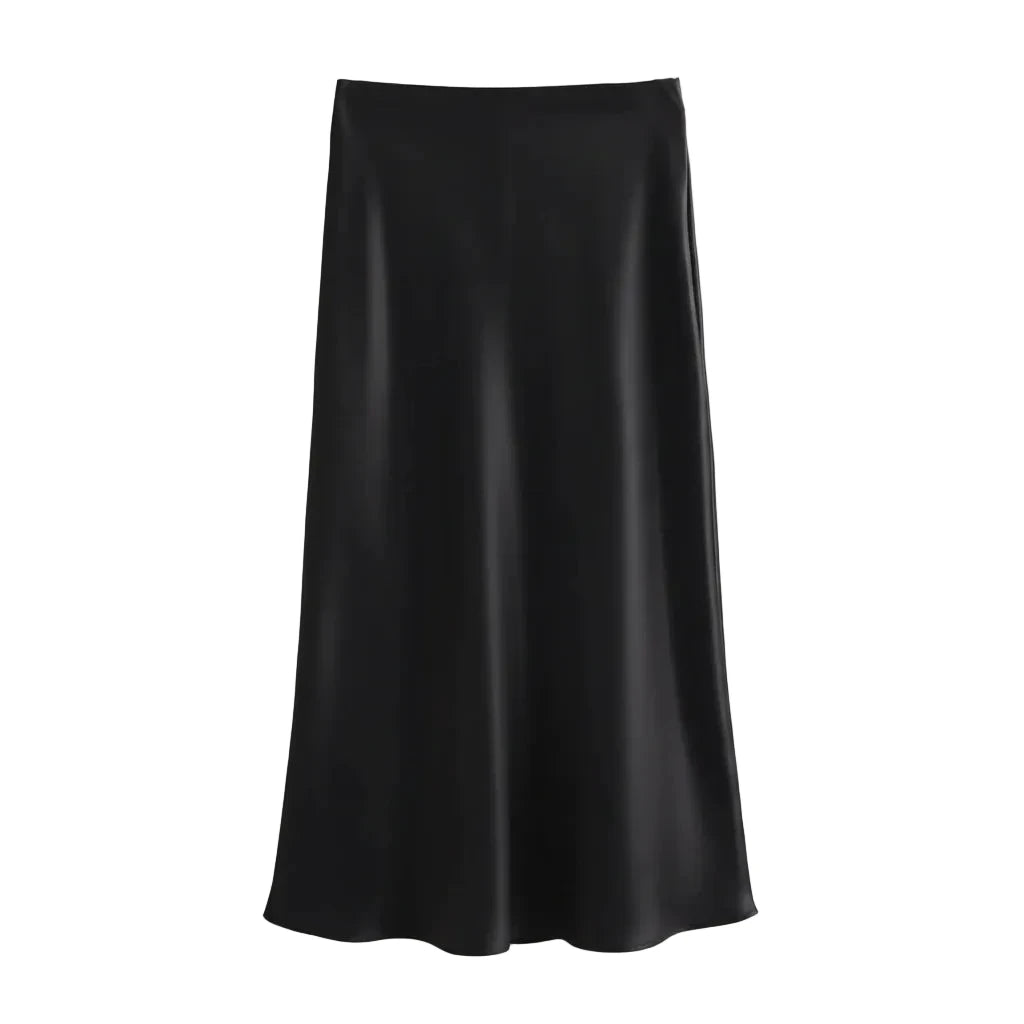 Luxe Satin High Waist Maxi Skirt