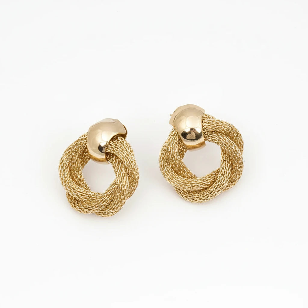 The Twisted Circle Drop Earrings