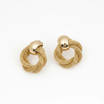The Twisted Circle Drop Earrings