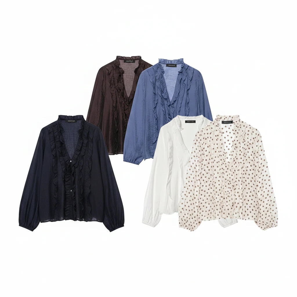 The Lantern Sleeve Chiffon Blouse