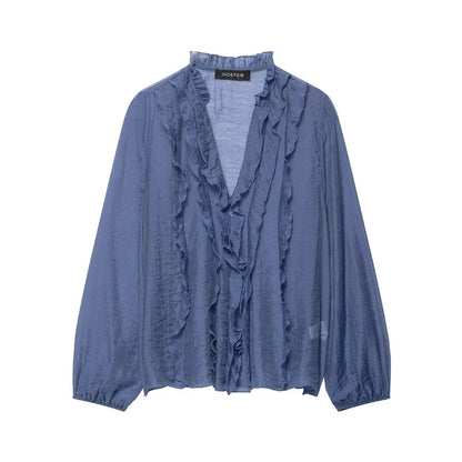 The Lantern Sleeve Chiffon Blouse