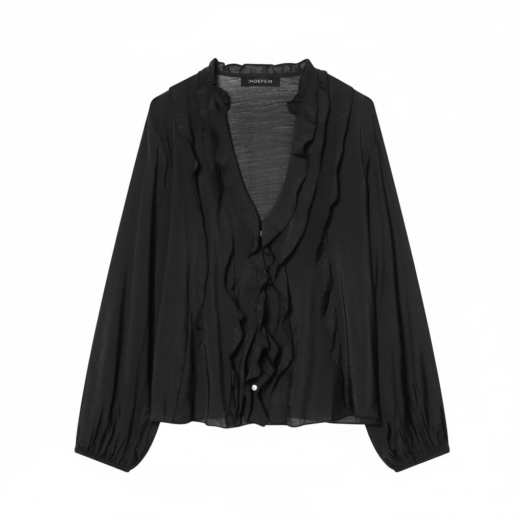 The Lantern Sleeve Chiffon Blouse