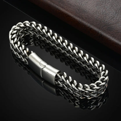Magnetic Lock Stainless Steel Chain Bracelet