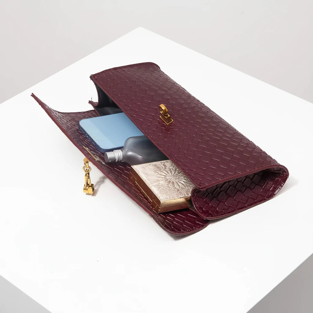 Women’s  Baguette Shoulder Bag – Geometric Summer Purse